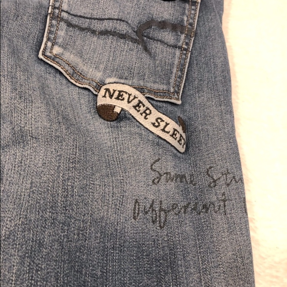 American Eagle RARE patchwork denim jeggins - Picture 3 of 5